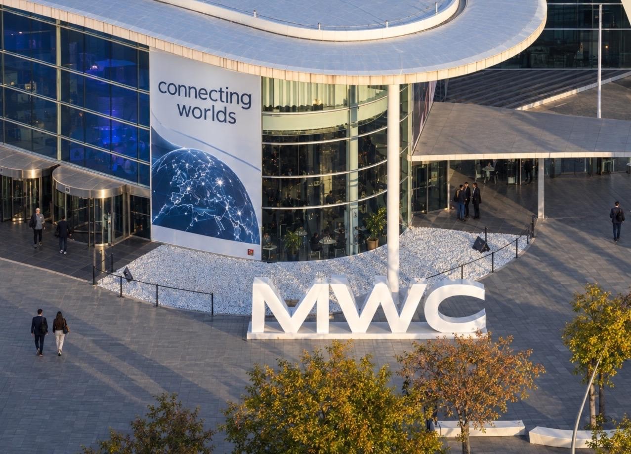 Exterior del recinto del Mobile World Congress